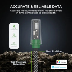 Smart Soil Moisture Sensor Zigbee hub Needed Capacitive Probe Moisture/Temperature Meter for Garden Planting Compatible with Ho