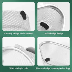 1 Piece Stainless Steel Sink Strainer Basket for Sink Colander In-Sink Mesh Colander Strainer Basket Triangle Sink Drainer YY133