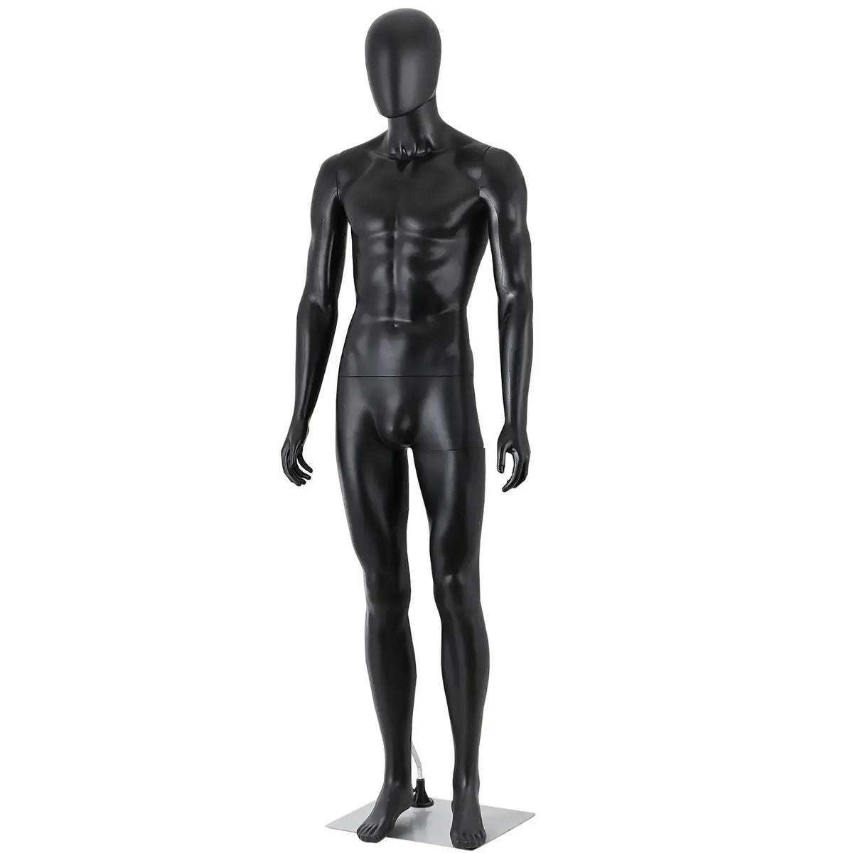 Male Dress Form 73'' Height Full Body Adjustable Mannequin for Display Black