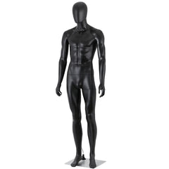 Male Dress Form 73'' Height Full Body Adjustable Mannequin for Display Black