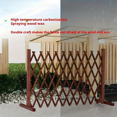 Retractable Wooden Pet Gate for Dogs Cats - Easy Install Indoor Safety Barrier for Home, Bedroom, Doorway & Stairs