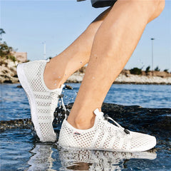 Men's Mesh Breathable Casual Shoes, Outdoor Beach Water Shoes, Lightweight Suixi Shoes
