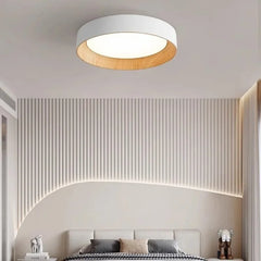 Nordic Creative Wood Grain Ceiling Lamp Minimalist Round LED Chandelier Living Room Balcony Bedroom Hotel Decor lighting Fixture
