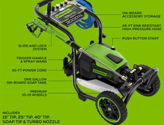 Greenworks Pro Electric Pressure Washer 3000 PSI 2.0 GPM New Free Shipping