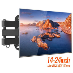 20° tiltable TV Wall Mount Bracket 360° Rotated Holder Universal TV Mounts for 14-24'' Computer Monitor Stand Monitor Flat Panel