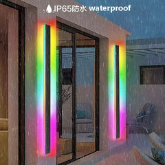 RGB Wall Lights Outdoor Porch Christmas Easter Party Intelligent Remote Control Balcony Terrace Decoration Lighting Wall Lamp
