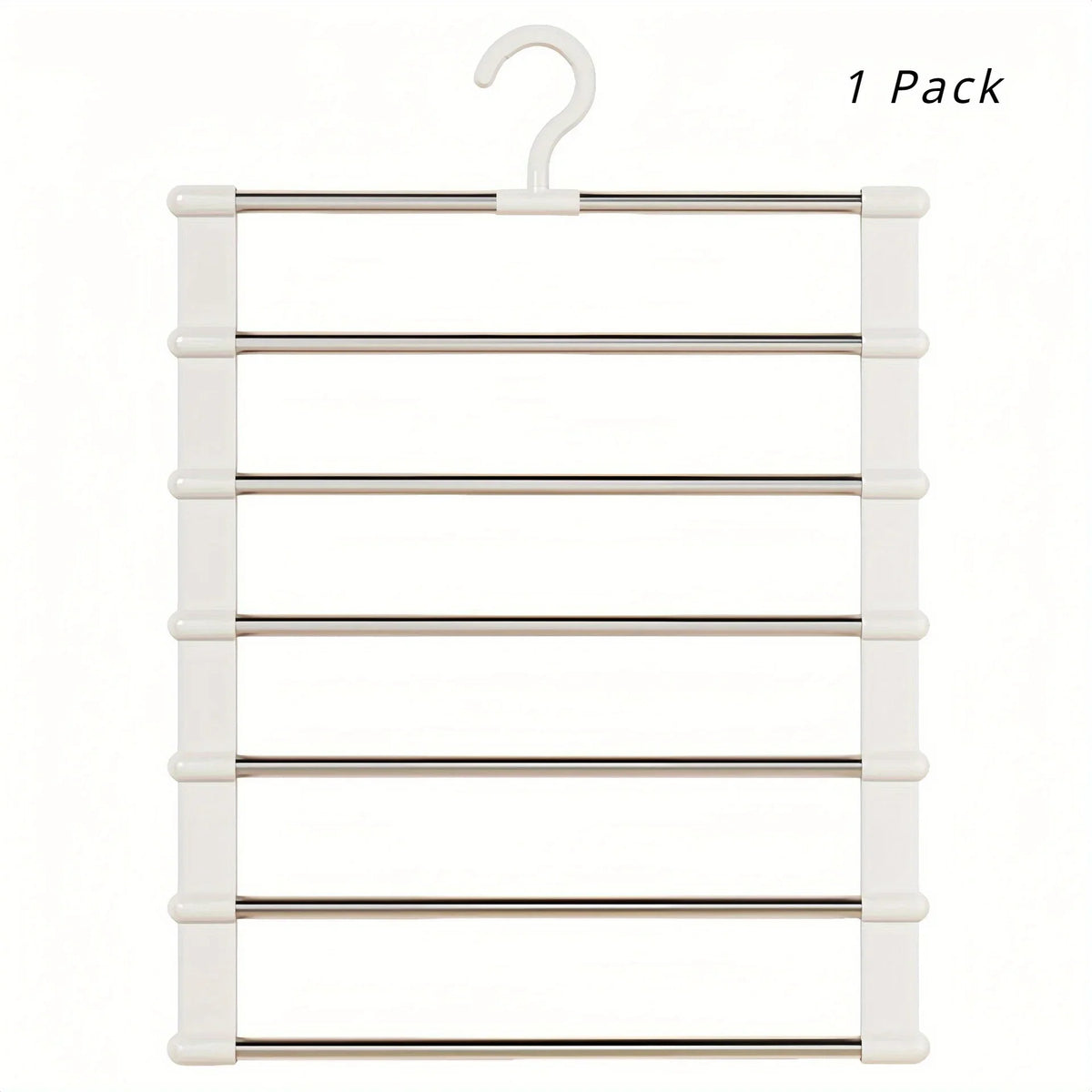 1pc Stainless Steel Space-Saving Foldable Pants Hangers for Jeans, Leggings & Trousers - Closet Organizer