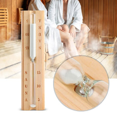 Hourglass Clock Wooden Hourglass Wooden Sauna Timer 15-Minute Sand Timer Countdown Timer Accessory for Sauna & Spa Rooms