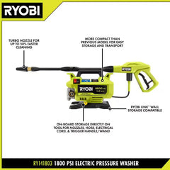 1800 PSI 1.2 GPM Cold Water Corded Electric Pressure Washer