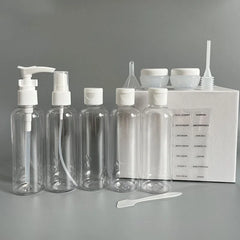 11PCS Travel Refillable Bottle Set Container Portable Cosmetic Lotion Toner Spray Shampoo Cream Tourism Supplies Set