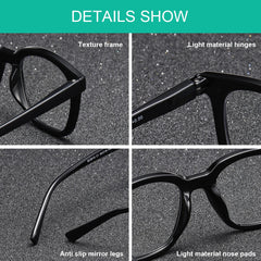 BARCUR Fashion Retro Leopard Pattern Women's Presbyopia Glasses Durable Multi-Degree PC Rectangular Small Frame with Transparent Acrylic Lenses for Reading or Work