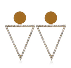 Gold Triangle Earrings