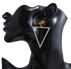 Gold Triangle Earrings