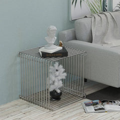 Metal Side Table, Creative Ironwork Corner Table, Bedroom Bedside Storage Rack, Multi-functional Storage Small Coffee Table