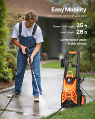 VEVOR Electric Pressure Washer Max 4500 PSI 3.2 GPM With Pressure Adjustment