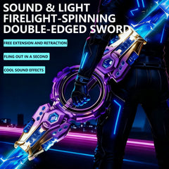 Sound & Light Rotate Sword 14 Multi-Color Flash LED Light Shine Cosplay Sword Toy Party Family Interactive Toy For Kids & Adult