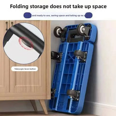 Folding Garden Wagon Heavy Duty Collapsible Utility Cart Portable Foldable Hand Truck Quiet Wheels All Terrain Grocery Camping