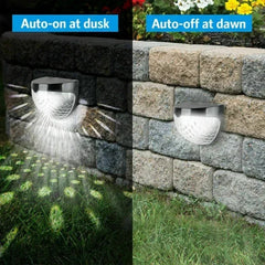 Solar Fence Light Outdoor Waterproof Wall Lamps Garden Energy Light Festoon Decoration LED for Garden Step Patio Stairs 1-24PCS
