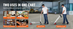 Folding Moving Cart with Wheels, Portable Lightweight Hand Truck Dolly for Warehouse, Transport & Home