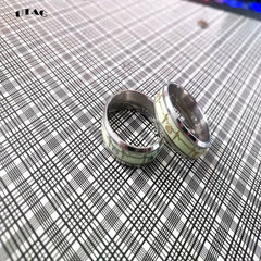 Fashion Stainless Steel Luminous Finger Ring For Women Men Glowing In Dark Heart Couple Wedding Bands Jewelry Gift Accessories