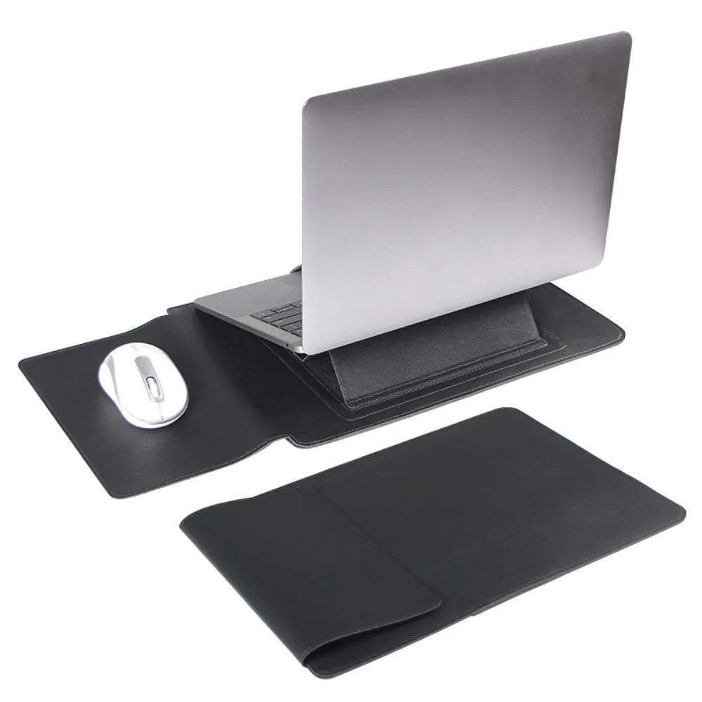 Portable 13 15 inch Adjustable Stand Laptop Sleeve with Mouse Pad Ultra Thin Tablet Case Portable Shockproof for HP/Dell/Surface