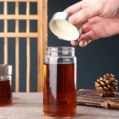 100-500ml Glass Bottle with Scale High Borosilicate Heat-resistant Glass Seal Jar Kitchen Seasoning Spices Storage Bottle Gadget