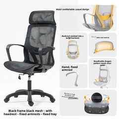 Multi-functional Ergonomic Chair Computer Conference Chair Chair Desk Learning Backrest Gaming Chair