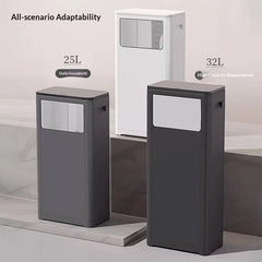 Touchless Motion Sensor Trash Can Dual Lid Hands Free Kitchen Large Capacity Outdoor Commercial Garbage Bin Lixeira Banheiro
