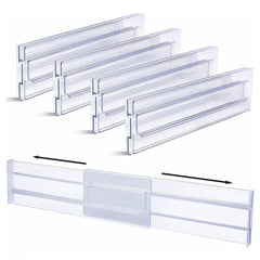 1/2/4/6/8PCS Drawer Wardrobe Dividers Organizers Expandable From Kitchen Drawer Organizer, Clear Plastic Partition Plate Tools