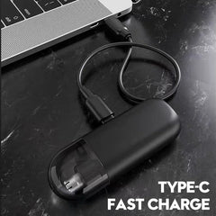 Rechargeable Nose/Ear Hair Trimmer for Men & Women - 2-in-1 Waterproof Dual Blade, Cordless Auto Groomer with USB Charging