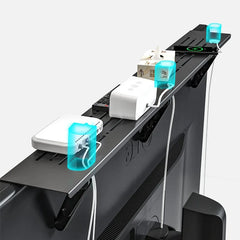 Foldable Computer Monitor Rack TV Set-Top Box Holder Shelf Monitor Screen Bracket Router Remote Stand Storage TV Top Rack Shelf