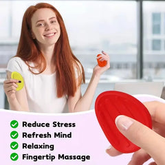 6 colorful tactile stones with soft and elastic textured pressure massage handballs