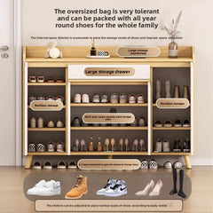 Shoe cabinet, indoor new entry locker at the entrance of the home, integrated storage shoe rack against the wall