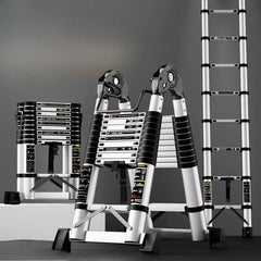Aluminum Telescopic Folding 3 Step Ladder Step Stool Home Kitchen Garden Portable Lightweight Safety Lock Multipurpose Household