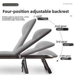 Single folding bed office lunch break artifact sleeping back chair can be placed flat hospital escort bed outdoor camp bed