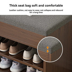 Entrance panel entrance, entrance hall, shoe wearing stool, entrance for sitting, long stool, shoe cabinet, shoe rack integrated