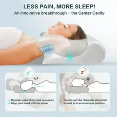 High Quality Memory Foam Cervical Pillow, 2 in 1 Ergonomic Contour Orthopedic Pillow for Neck Pain Support Pillows