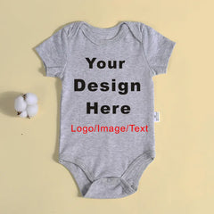 DIY YOUR Deisng Newborn Customization Bodysuit Long Sleeve & Short Sleeve Jumpsuit Simple CUSTOM TEXT Baby Romper
