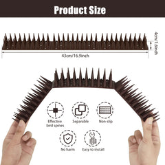 12-60Pcs Anti Climb Bird Spikes Fence Wall Spikes Stop Birds and Cats Sitting on Fence Cat Repellent Spike for Deterrent Burglar