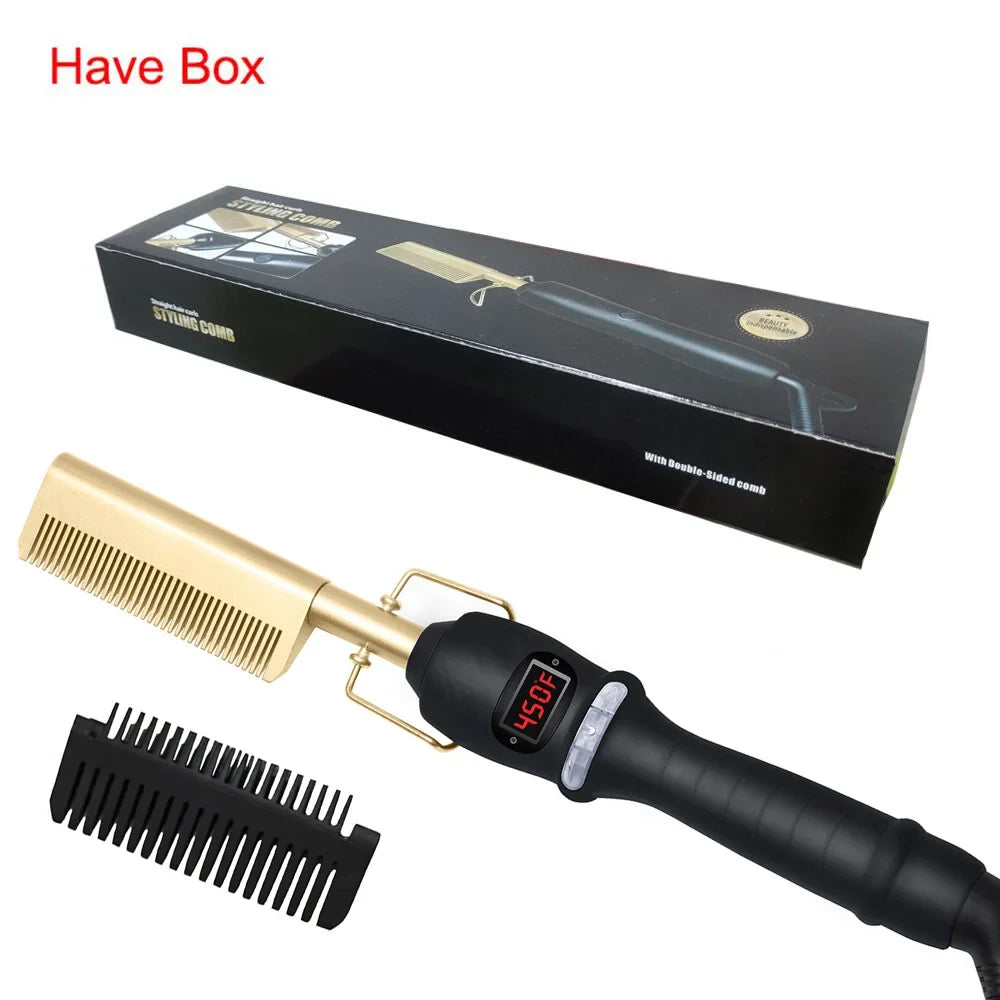 Ceramic Electric Hair Straightening Hot Comb