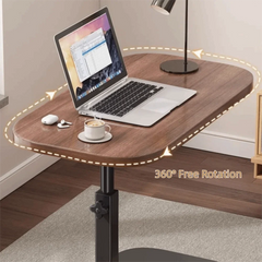Foldable Sofa Edge Table Adjustable Height C-Shaped Mobile Storage Desk Flip Desktop Easy Installation Movable Tea Table Rack