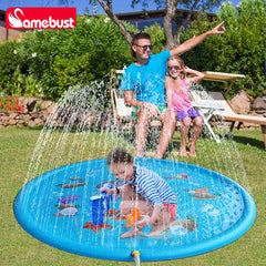 Camebust inflatable pvc water sprash mat outdoor water play sprinkler toy 59'