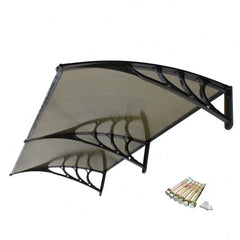 80''x 40'' Window Canopy Awning Front Door Patio Cover Outdoor Polycarbonate