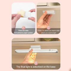 LED Desk Lamp USB Rechargeable Light Stepless Dimming Table Lamp Hanging Magnetic Bedroom Table Reading Rechargeable Night Light