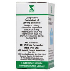 Comprimés Senega Pentarkan Ptk 77 de Dr. Willmar Schwabe India