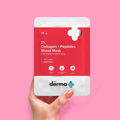 Mascarilla facial de lámina con colágeno + péptidos al 1% de The Derma Co