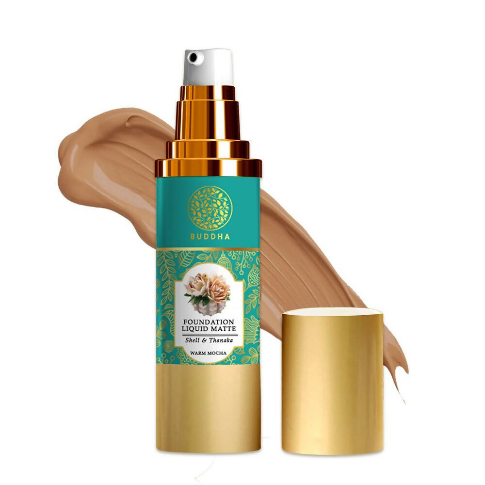 Fond de teint liquide naturel Buddha, mat Warm Mocha