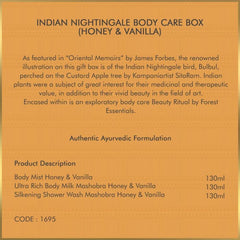 Forest Essentials Indian Nightingale Body Care (Honey Vanilla) Box