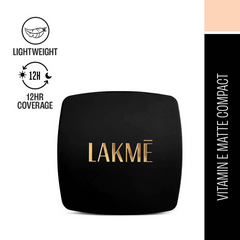 Lakme Forever Matte Compact, Smooth Finish - Shell