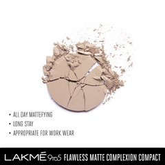 Lakme 9 To 5 Powerplay Matte Compact - Apricot